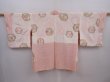 Photo6: 6113T03z490 Vintage Japanese Kimono Silk SHIBORI HAORI Flower Light pink (6)