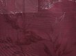 Photo5: 6113T04z220 Vintage Japanese Kimono Silk See through HAORI Leaf Purple-Brown (5)