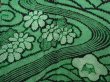 Photo3: 6113T05z620 Vintage Japanese Kimono Silk SHIBORI HAORI Flowers Green (3)