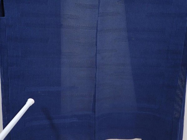 Photo5: 6113T06z410 Vintage Japanese Kimono Silk See through HAORI  Dark blue (5)