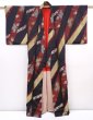 Photo8: 6113T07z890 Antique Japanese Kimono Silk KOMON Bamboo Black (8)