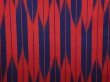 Photo6: 6113T08z910 Vintage Japanese Kimono Silk KOMON Yagasuri Dark red (6)