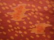 Photo6: 6113T09z640 Vintage Japanese Kimono Silk MEISEN KOMON  Orange-Brown (6)