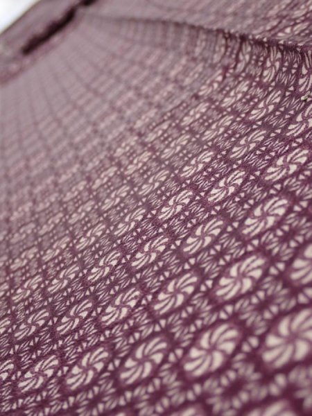 Photo5: 3i09z50  Japanese Kimono Silk  FABRIC Flower Grape 80.3x7.1 (5)