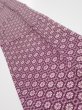 Photo2: 3i10z30  Japanese Kimono Silk  FABRIC Flower Grape 38.6x7.1 (2)