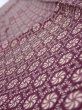 Photo3: 3i10z30  Japanese Kimono Silk  FABRIC Flower Grape 38.6x7.1 (3)