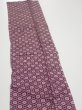 Photo5: 3i10z30  Japanese Kimono Silk  FABRIC Flower Grape 38.6x7.1 (5)