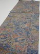 Photo3: 3i06z90  Japanese Kimono Silk  FABRIC Heian noble Navy 65.4x14.6 (3)