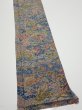 Photo2: 3i07z40  Japanese Kimono Silk  FABRIC Heian noble Navy 59.4x7.5 (2)