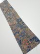Photo1: 3i09z30  Japanese Kimono Silk  FABRIC Heian noble Navy 36.2x6.9 (1)