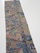 Photo4: 3i09z30  Japanese Kimono Silk  FABRIC Heian noble Navy 36.2x6.9 (4)