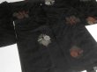 Photo8: 1HG2z14  Japanese Kimono Silk BLACK HAORI 25pcs FREE SHIPPING (8)