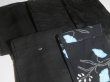 Photo9: 1HG2z14  Japanese Kimono Silk BLACK HAORI 25pcs FREE SHIPPING (9)