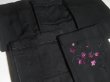 Photo7: 1HG3z14  Japanese Kimono Silk BLACK HAORI 25pcs FREE SHIPPING (7)