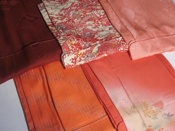 Photo4: 1H05z14  Japanese Kimono Silk HAORI 25pcs FREE SHIPPING (4)