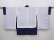 Photo7: 6114T01z400 Vintage Japanese Kimono Synthetic Boy's HAORI Kabuto Navy (7)
