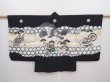 Photo1: 6114T02z350 Vintage Japanese Kimono Synthetic Boy's HAORI Hawk Black (1)