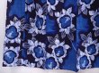 Photo4: 6114T12z450 Vintage Japanese Kimono Cotton YUKATA Flower Indigo (4)