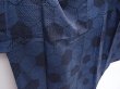 Photo3: 6114T14z710 Vintage Japanese Kimono Silk TSUMUGI Kikko Blue-Gray (3)