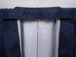 Photo7: 6114T14z710 Vintage Japanese Kimono Silk TSUMUGI Kikko Blue-Gray (7)