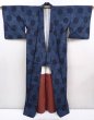 Photo8: 6114T14z710 Vintage Japanese Kimono Silk TSUMUGI Kikko Blue-Gray (8)