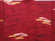 Photo3: 6115T03z510 Vintage Japanese Kimono Silk HAORI Cloud Wine red (3)