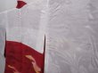 Photo7: 6115T03z510 Vintage Japanese Kimono Silk HAORI Cloud Wine red (7)