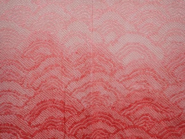 Photo3: 6115T06z430 Vintage Japanese Kimono Silk SHIBORI HAORI  Pink (3)