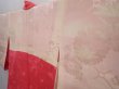 Photo8: 6115T07z470 Vintage Japanese Kimono Silk HAORI Flower Red-Pink (8)