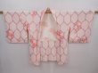 Photo5: 6115T08z550 Vintage Japanese Kimono Silk SHIBORI HAORI Flowers Light pink (5)