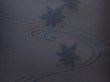 Photo6: 6115T10z290 Vintage Japanese Kimono Silk See through KOMON Maple Black (6)