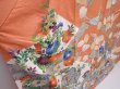 Photo3: 6115T12z1150 Vintage Japanese Kimono Silk FURISODE Flowers Dark coral (3)