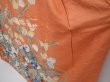 Photo4: 6115T12z1150 Vintage Japanese Kimono Silk FURISODE Flowers Dark coral (4)