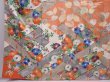 Photo5: 6115T12z1150 Vintage Japanese Kimono Silk FURISODE Flowers Dark coral (5)