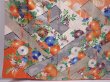 Photo6: 6115T12z1150 Vintage Japanese Kimono Silk FURISODE Flowers Dark coral (6)