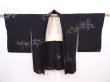 Photo6: 6119T03z620 Vintage Japanese Kimono Silk HAORI Karakusa Black (6)