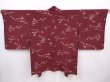 Photo2: 6119T06z480 Vintage Japanese Kimono Silk HAORI Trees Dark grape (2)