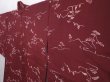 Photo3: 6119T06z480 Vintage Japanese Kimono Silk HAORI Trees Dark grape (3)