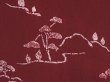 Photo5: 6119T06z480 Vintage Japanese Kimono Silk HAORI Trees Dark grape (5)