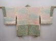 Photo6: 6119T07z570 Vintage Japanese Kimono Silk HAORI  Pistachio green (6)