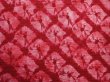 Photo4: 6119T08z310 Vintage Japanese Kimono Silk HAORI  Red-Pink (4)