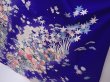 Photo4: 6119T10z1020 Vintage Japanese Kimono Silk FURISODE Flowers Dark lavender (4)
