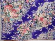 Photo5: 6119T10z1020 Vintage Japanese Kimono Silk FURISODE Flowers Dark lavender (5)
