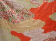 Photo8: 6119T11z1020 Vintage Japanese Kimono Silk FURISODE Cloud Orangered (8)