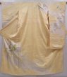Photo1: 6119T13z970 Vintage Japanese Kimono Silk FURISODE Peacock Straw yellow (1)