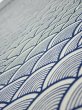 Photo4: 2H06z70  Japanese Kimono Silk  FABRIC Seigaiha Off-white 64.6x14.0 (4)