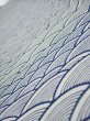 Photo4: 2H07z40  Japanese Kimono Silk  FABRIC Seigaiha Off-white 59.8x7.5 (4)