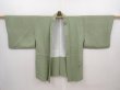 Photo5: 6120T02z510 Vintage Japanese Kimono Silk HAORI Trees Pistachio green (5)