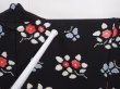 Photo6: 6120T03z590 Vintage Japanese Kimono Silk HAORI Butterfly Black (6)