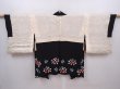 Photo7: 6120T03z590 Vintage Japanese Kimono Silk HAORI Butterfly Black (7)